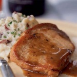 Sugar-Spiced Pork Chops with Chipotle Pumpkin Sauce